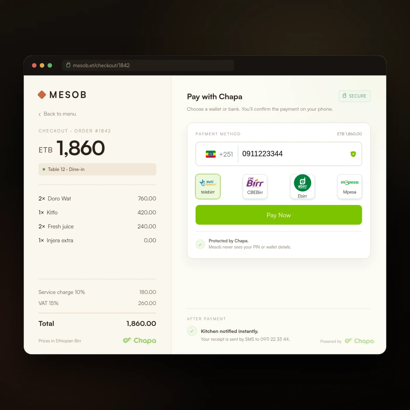 Checkout and mobile payment